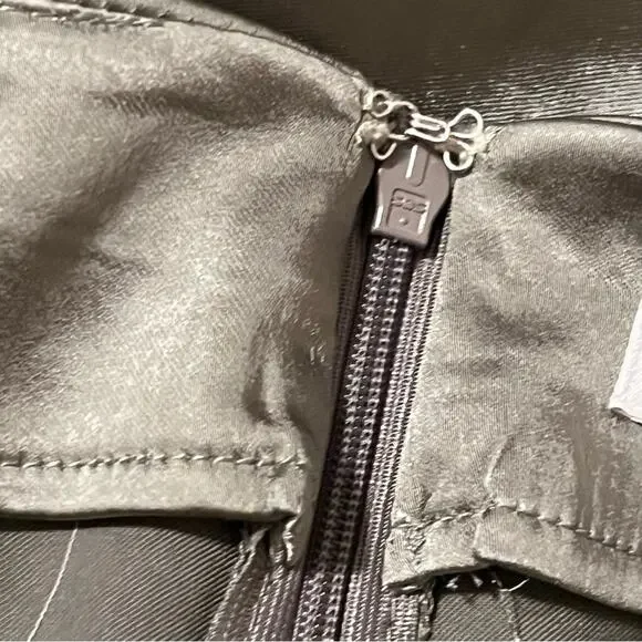 NWT LUSH Ruched Charmeuse Skirt Skate Green L - Picture 4 of 4